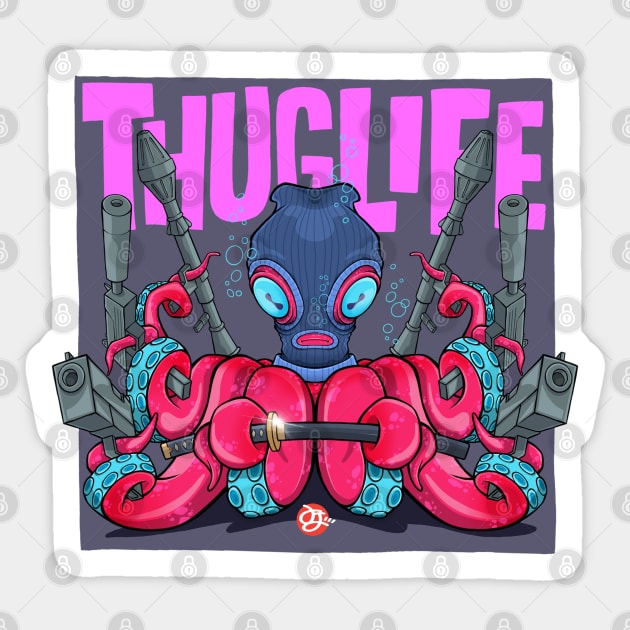 Octopus Thug Sticker by Cr8tivMojo